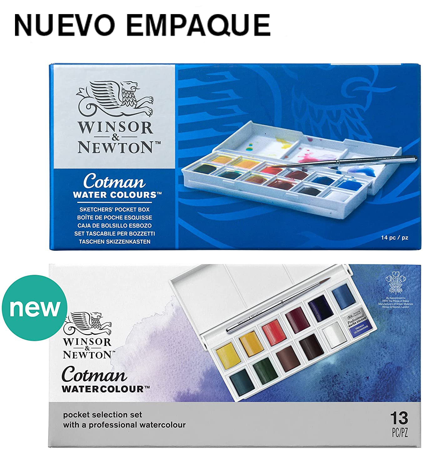 Acuarela Winsor & Newton 12 Colores + Pincel