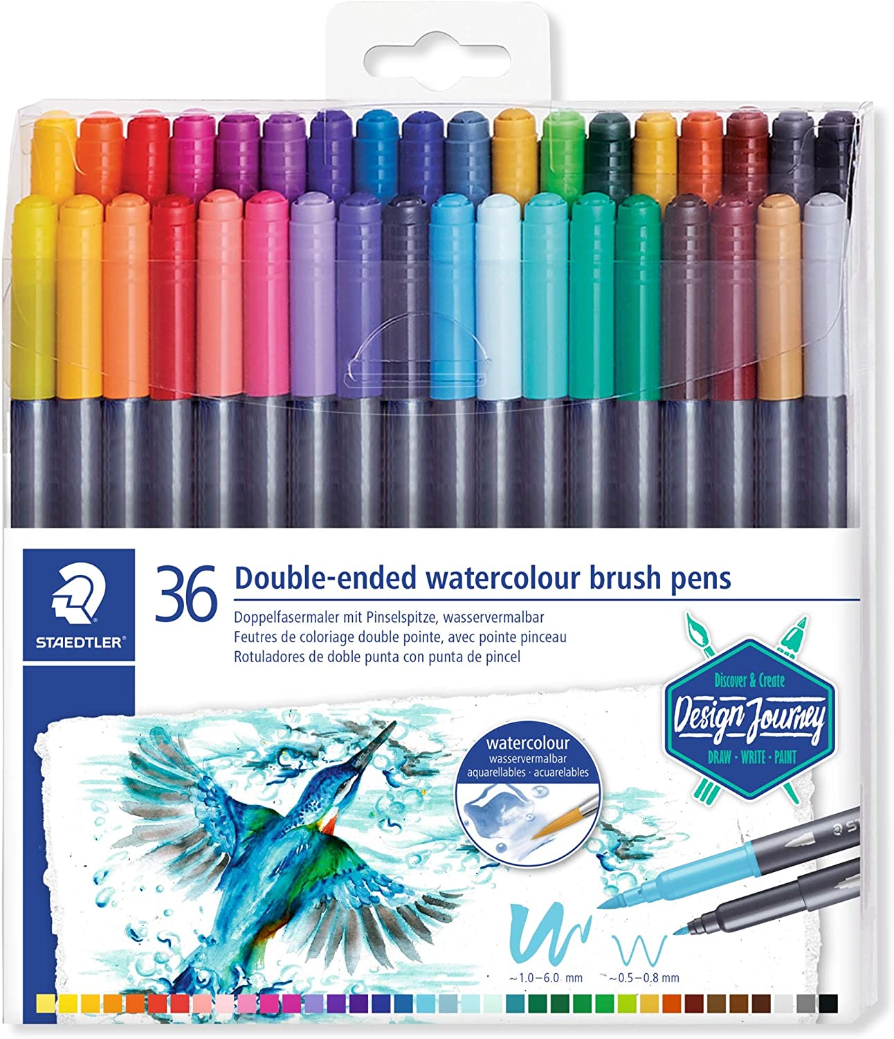 Marcador Brw Brush Pen Profesionales Acuarelable X12