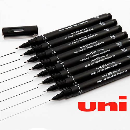 Estilografo Uni Pin De Uniball Extra Fine Brush Negro