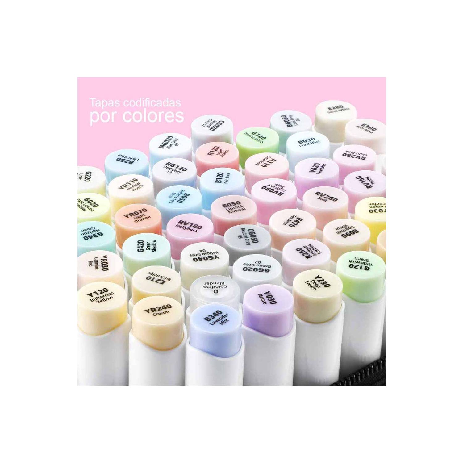 Ohuhu Pastel Alcohol Markers-48 Pastel Colors +1 Blender artlantis